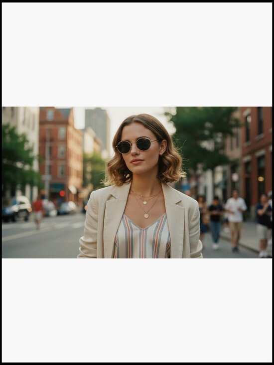 Retro Oval Polarized Sunglasses Trendy Classic Shades UV400 Protection main image 4